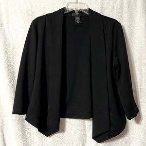 Black Stretchy Cropped Blazer